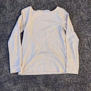 Rose gold and cream striped long sleeve